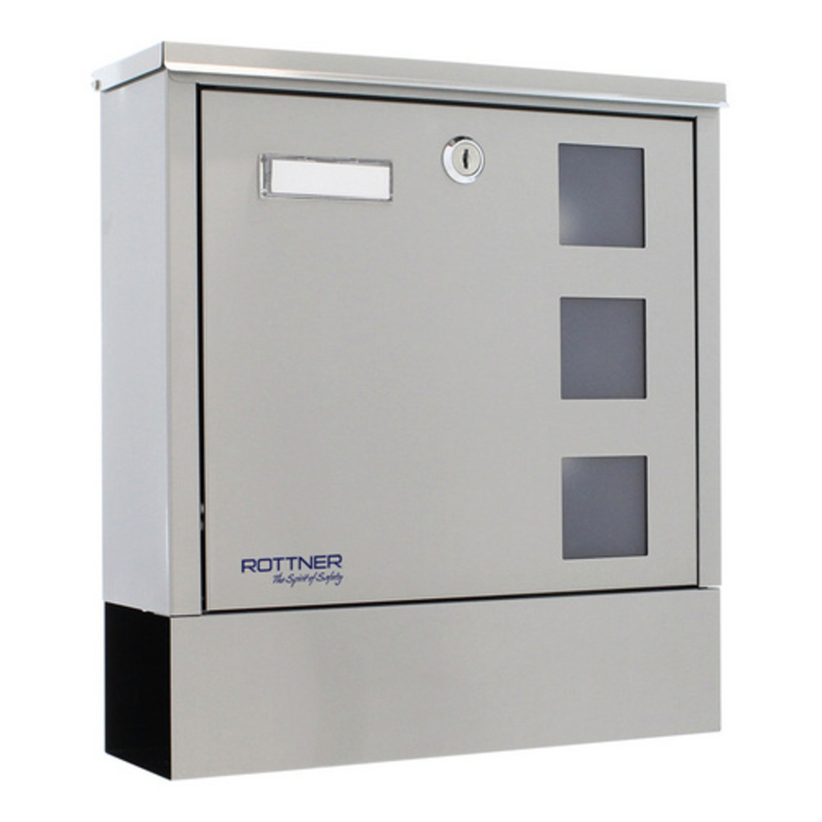 Bild 1 von Rottner Tresor Briefkasten »Como«, edelstahlfarben, Edelstahl, (B x H:) 30,5 x 33 cm - grau