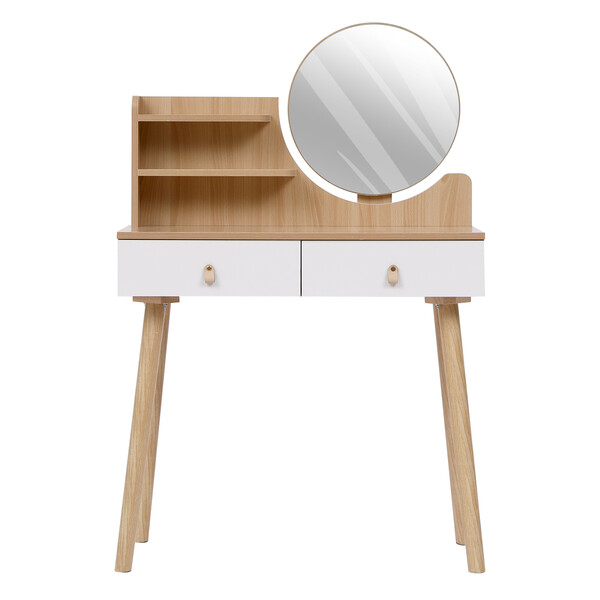 Bild 2 von Happy Home Schminktisch mit Spiegel, 2 Schubladen & Ablage HDT03-HOL Holz