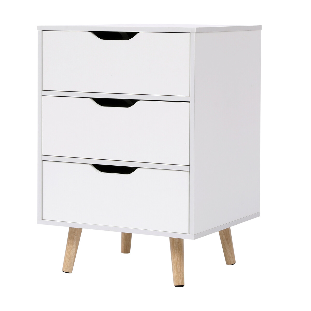 Bild 4 von Happy Home Nachttisch Kommode mit 3 Schubladen HSB10-WEI weiß