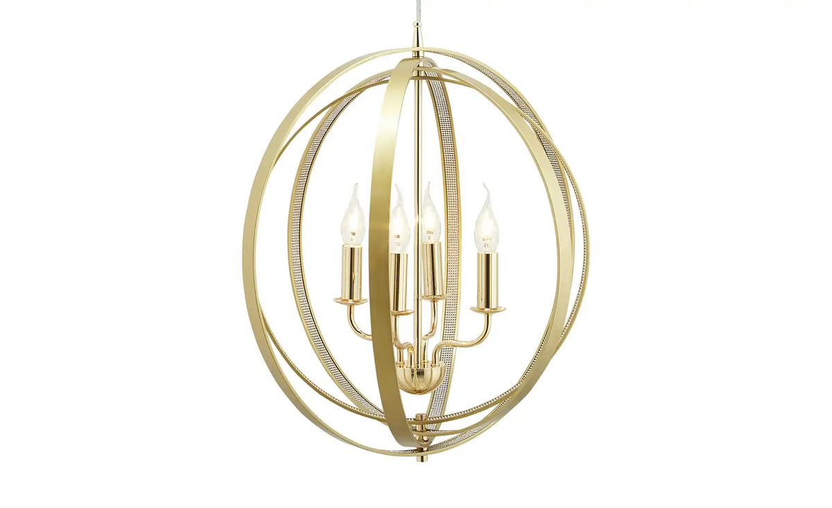 Bild 1 von Trio Kronleuchter, 4-flammig messing mit Strass gold Maße (cm): H: 150  Ø: [56.0] Kurze Lieferzeit