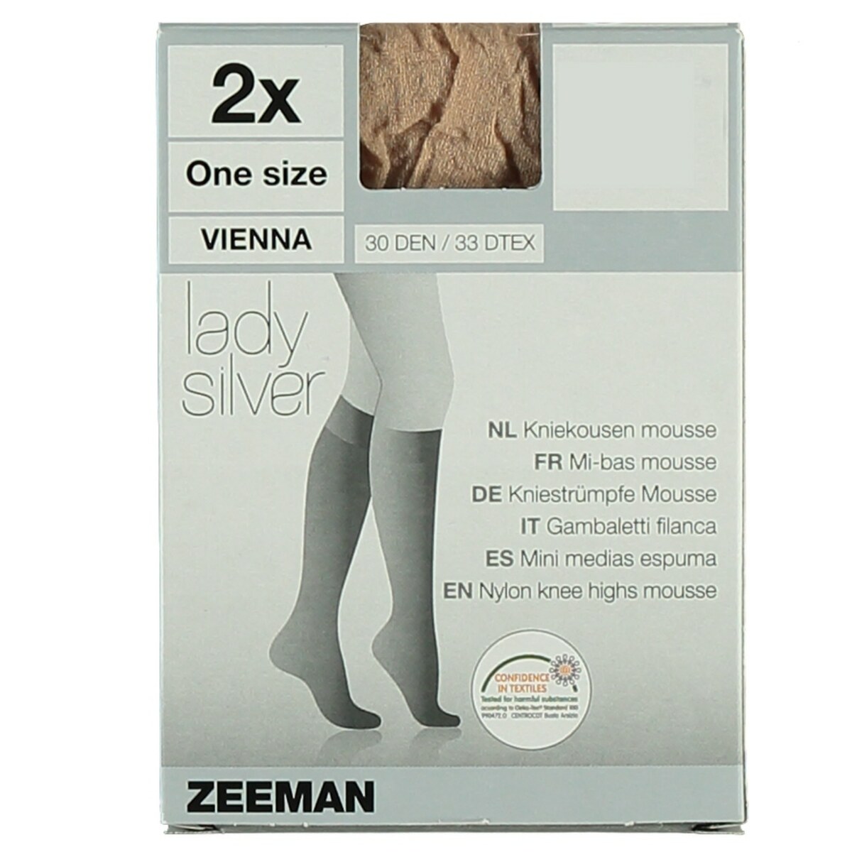 Bild 1 von Lady Silver Kniestrümpfe 30 den Stretch 2er-Pack, Vienna, ONE SIZE