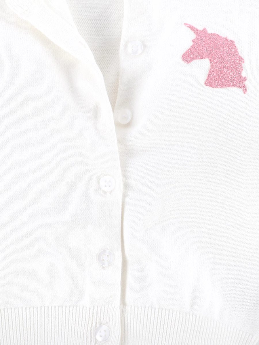 Bild 3 von Mädchen Cardigan mit Glitzerprint
                 
                                                        Weiß