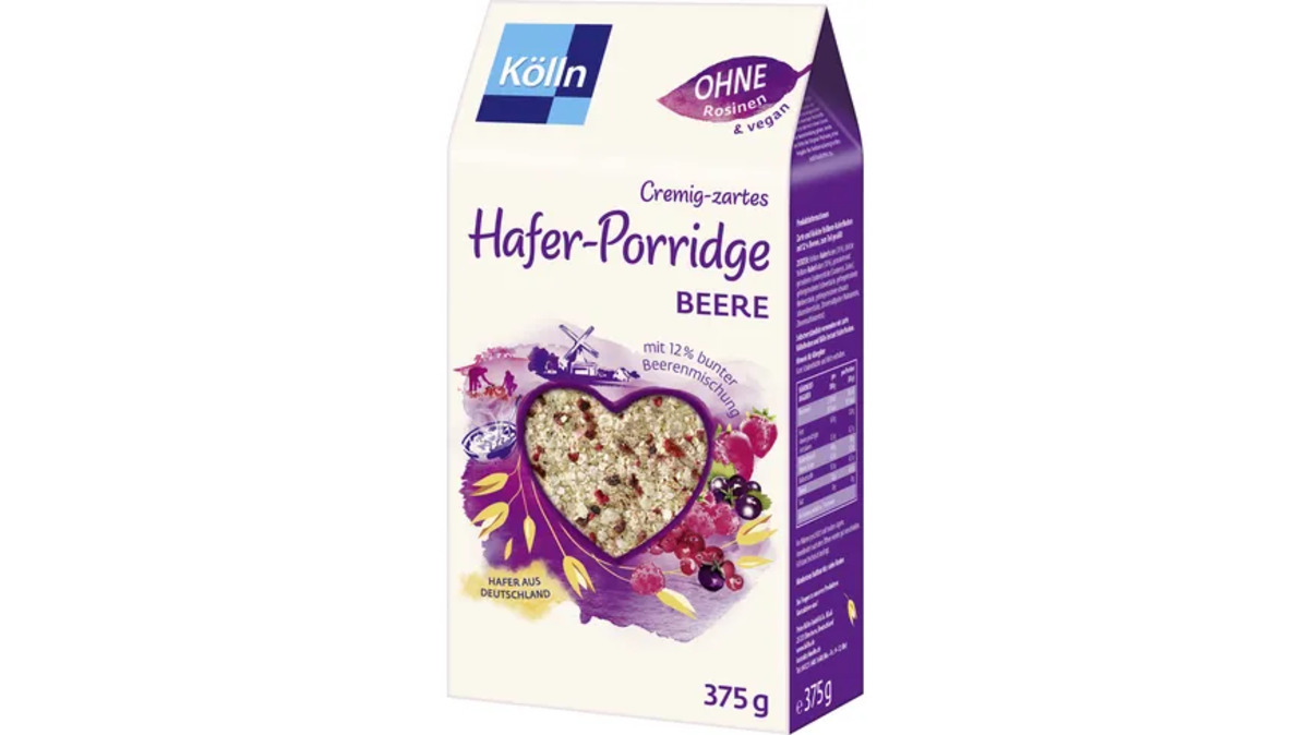 Bild 1 von Kölln Cremig-zartes Hafer-Porridge Beere 375g mit 12% bunter Beerenmischung