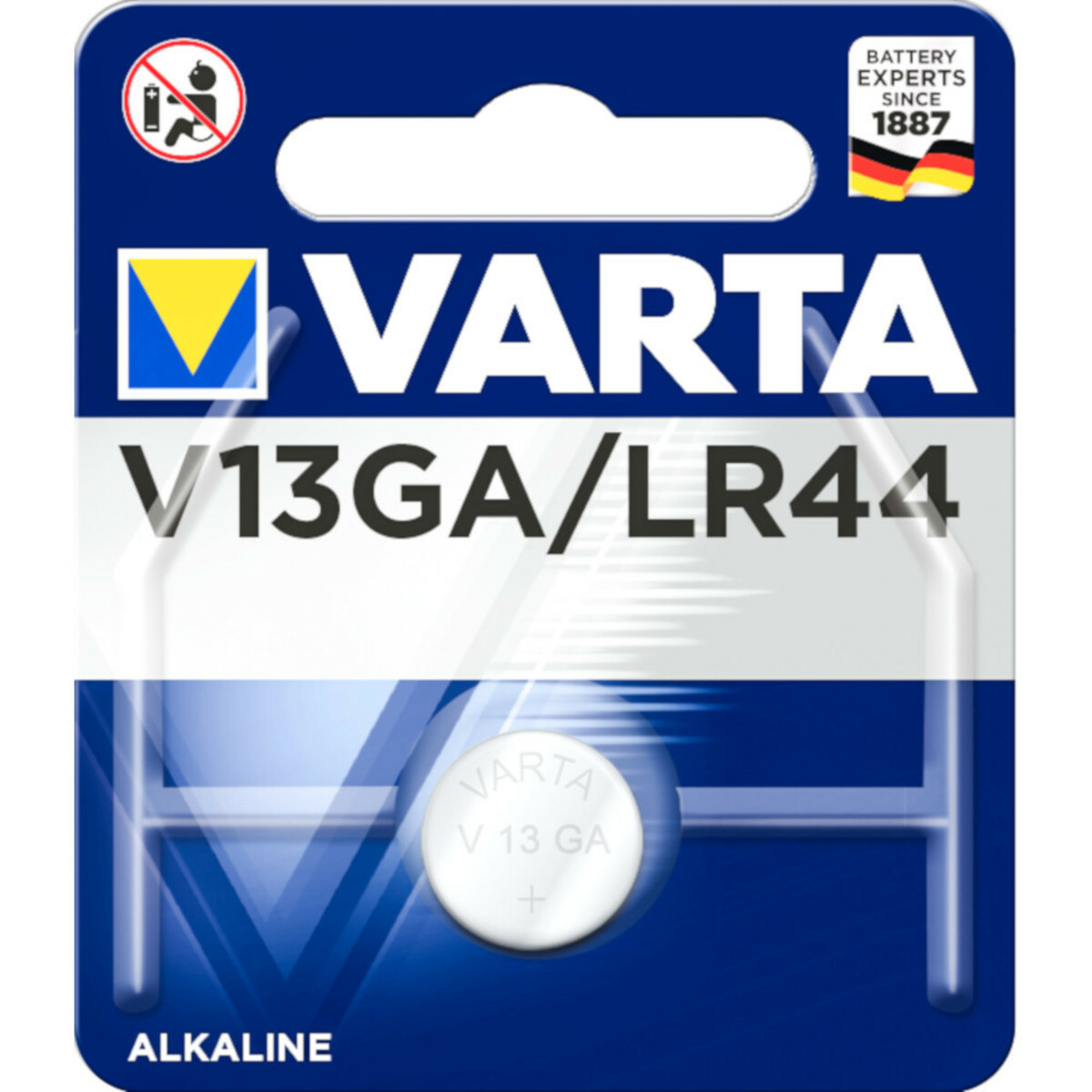 Bild 1 von Varta Knopfzellen Batterie V13GA / LR44 1 Stück