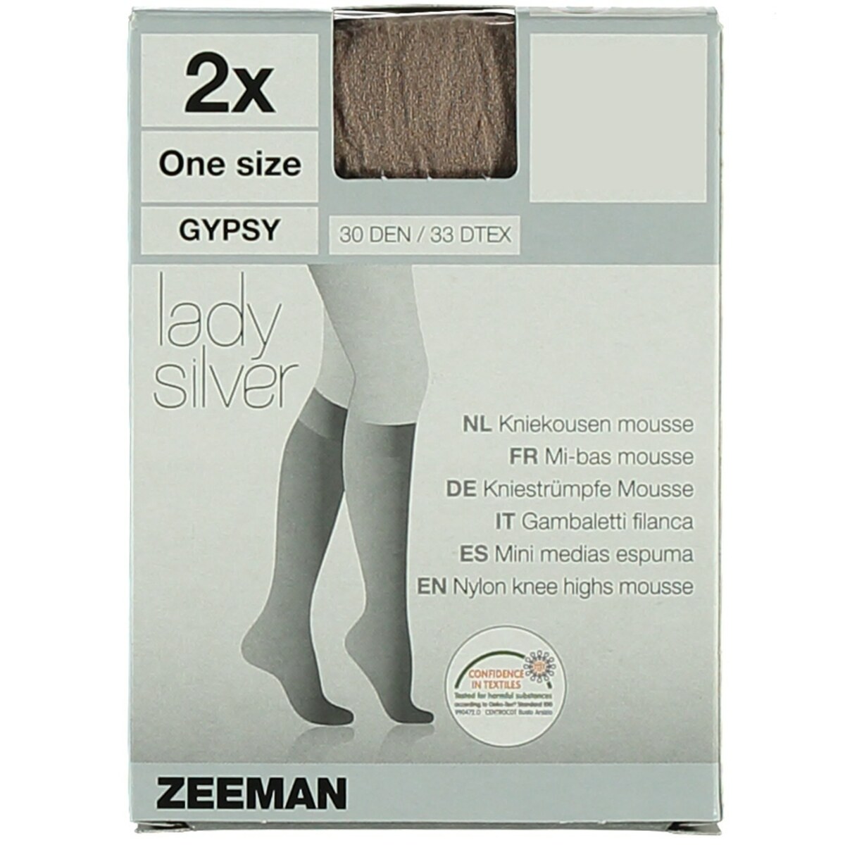 Bild 1 von Lady Silver Kniestrümpfe 30 den Stretch 2er-Pack, Gypsy, ONE SIZE