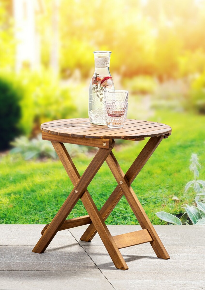 Bild 1 von HC Garten & Freizeit runder Tisch Ø 46x45 cm Massivholz Akazie