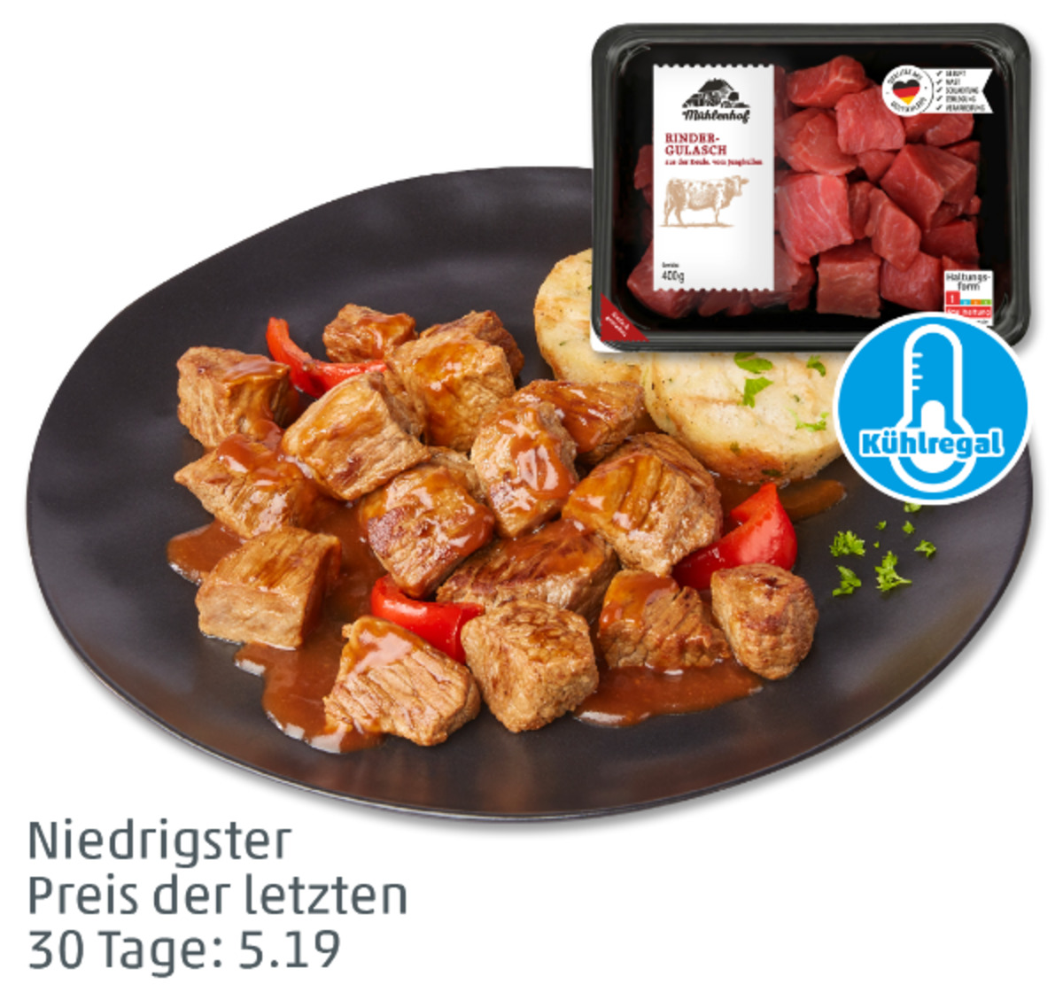 Bild 1 von MÜHLENHOF Frisches Rinder-Gulasch