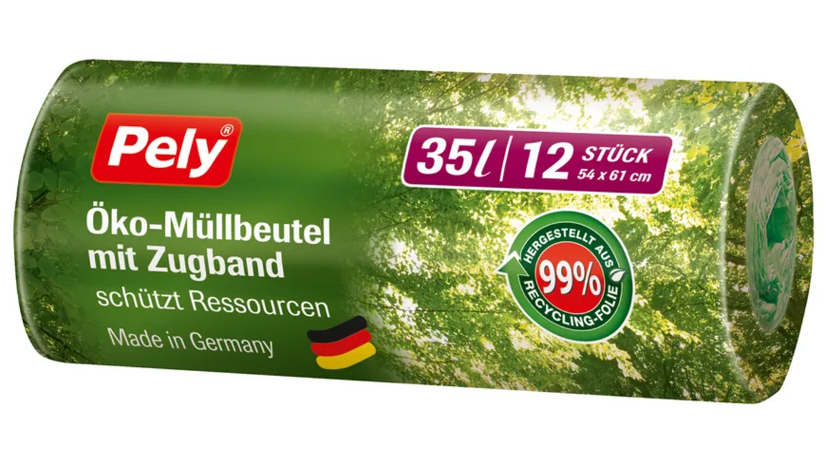 Bild 1 von Pely® Öko-Müllbeutel mit Zugband 35 Liter