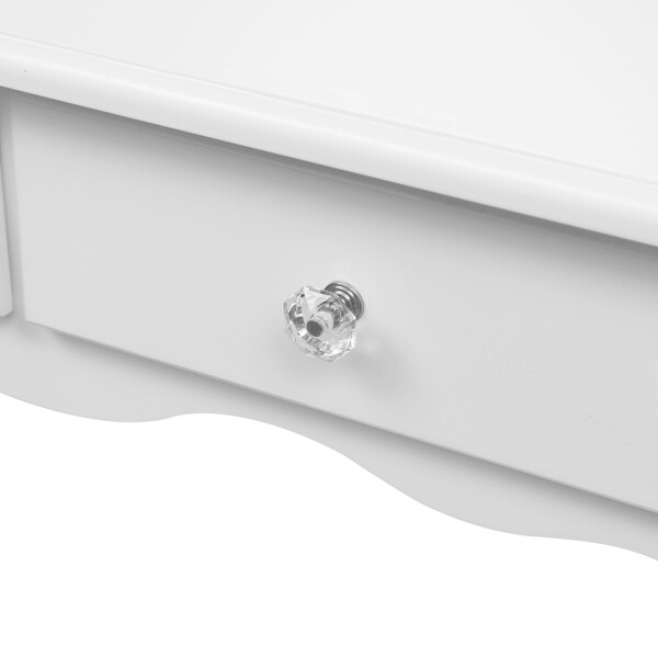 Bild 4 von Happy Home Schminktisch mit Spiegel, 4 Schubladen & Hocker HDT04-WEI weiß