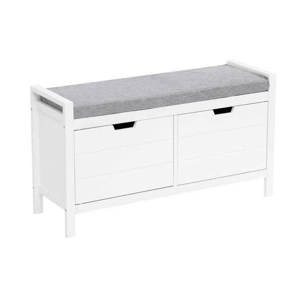 Bild 3 von Happy Home Sitzbank mit Sitzkissen & 2 Türen HFH23-WEI weiß