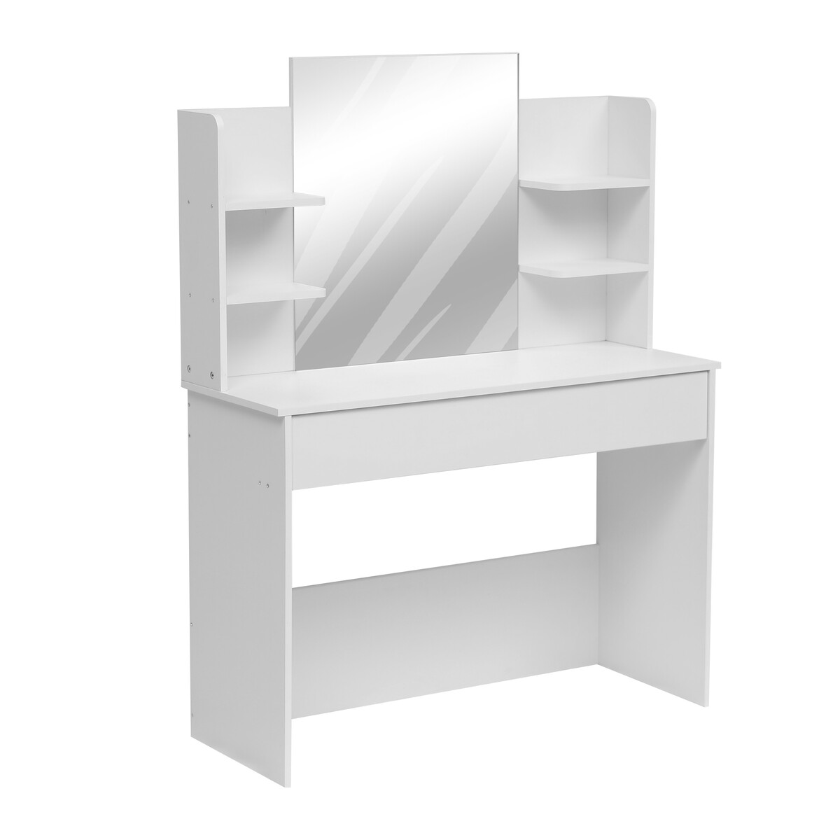 Bild 1 von Happy Home Schminktisch mit Spiegel, 4 Ablagen & 1 Schublade HDT06-WEI weiß