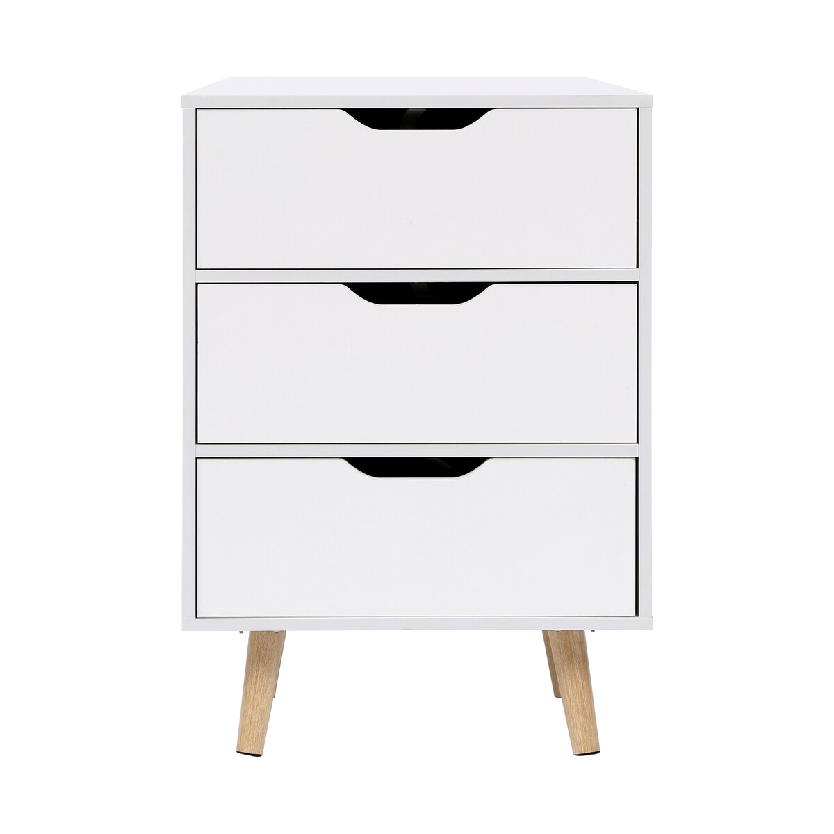 Bild 2 von Happy Home Nachttisch Kommode mit 3 Schubladen HSB10-WEI weiß