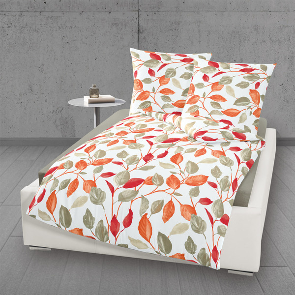 Bild 1 von DREAMTEX Teddyplüsch - Bettwäsche ca. 155 x 220 cm + Kissen 80 x 80 cm, Leaves
