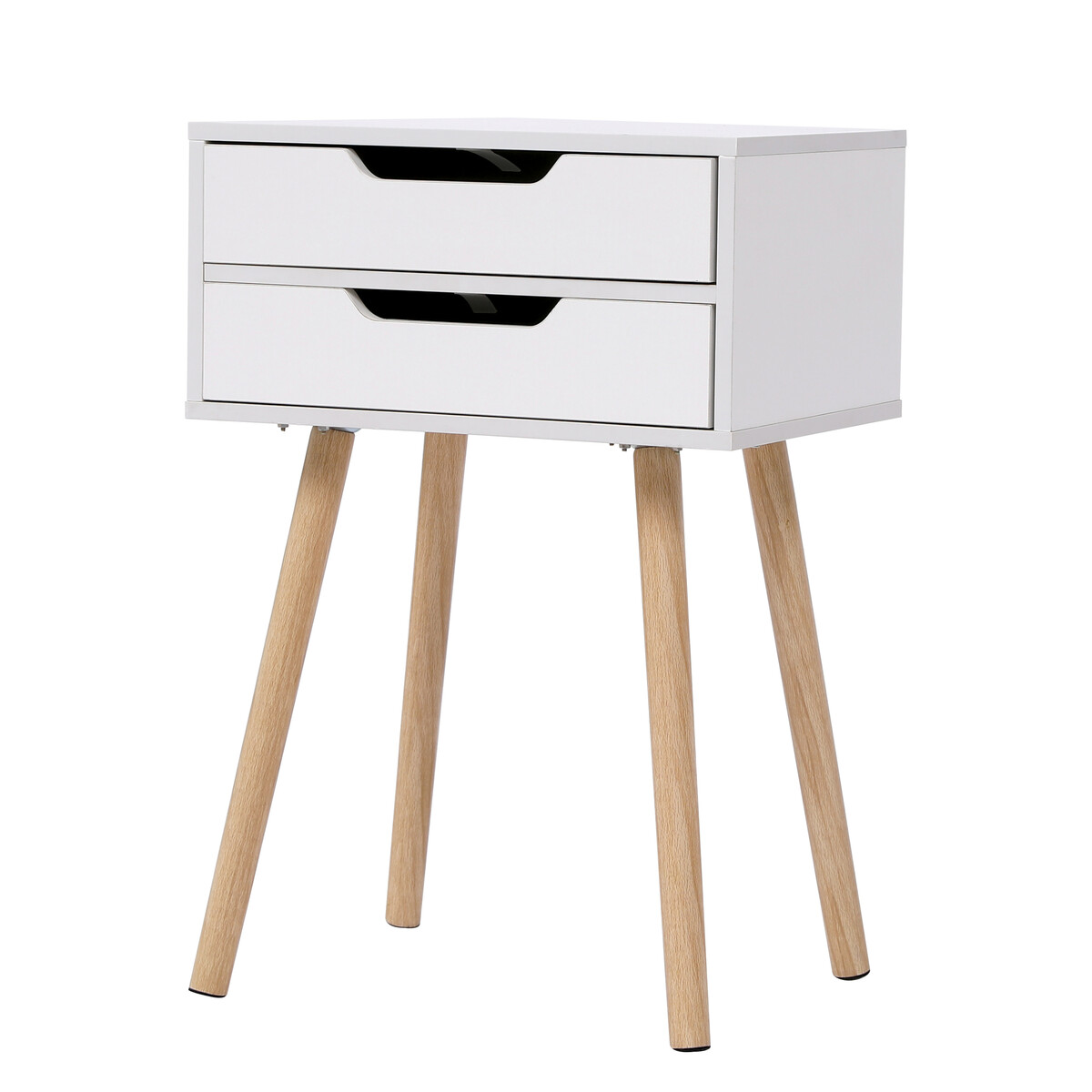 Bild 3 von Happy Home Nachttisch Kommode mit 2 Schubladen HSB09-WEI weiß