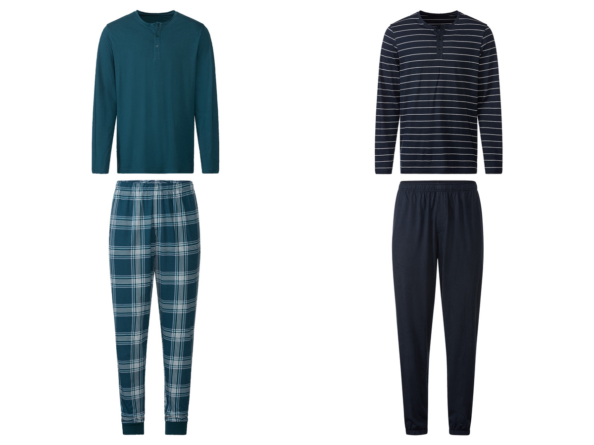 Bild 1 von LIVERGY® Herren Pyjama, lang, aus reiner Baumwolle