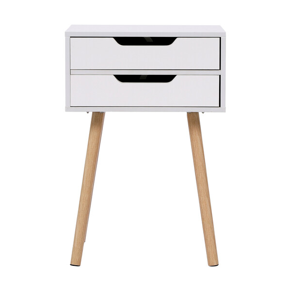 Bild 2 von Happy Home Nachttisch Kommode mit 2 Schubladen HSB09-WEI weiß