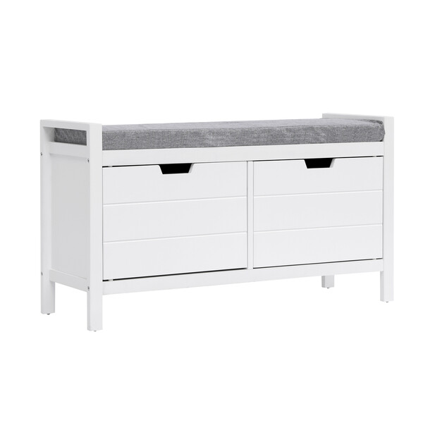 Bild 4 von Happy Home Sitzbank mit Sitzkissen & 2 Türen HFH23-WEI weiß