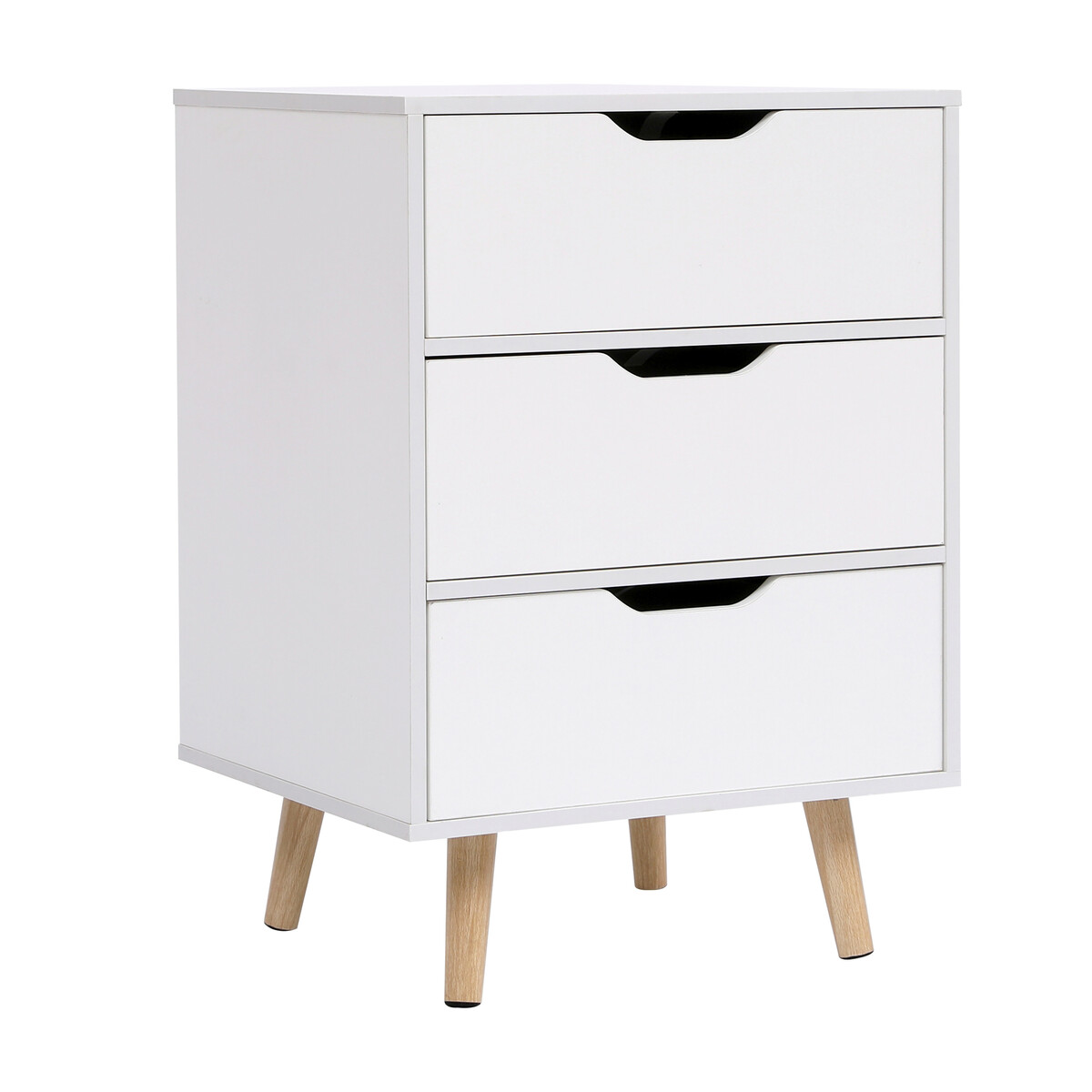 Bild 3 von Happy Home Nachttisch Kommode mit 3 Schubladen HSB10-WEI weiß
