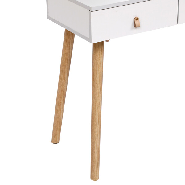 Bild 4 von Happy Home Schminktisch mit Spiegel, 2 Schubladen & Ablage HDT07-WEI weiß