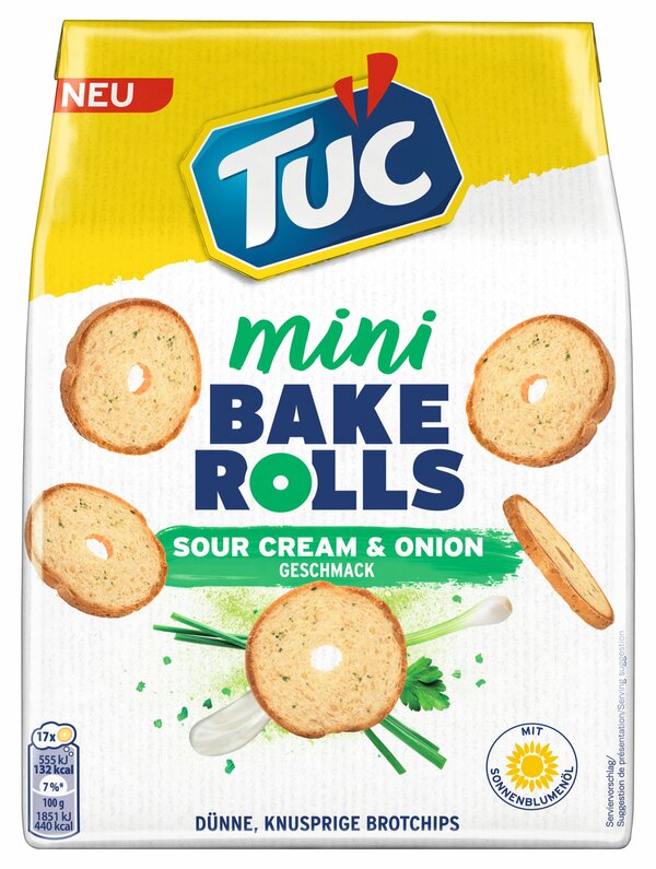 Bild 1 von Mini Bake Rolls 'Sour Cream & Onion'
