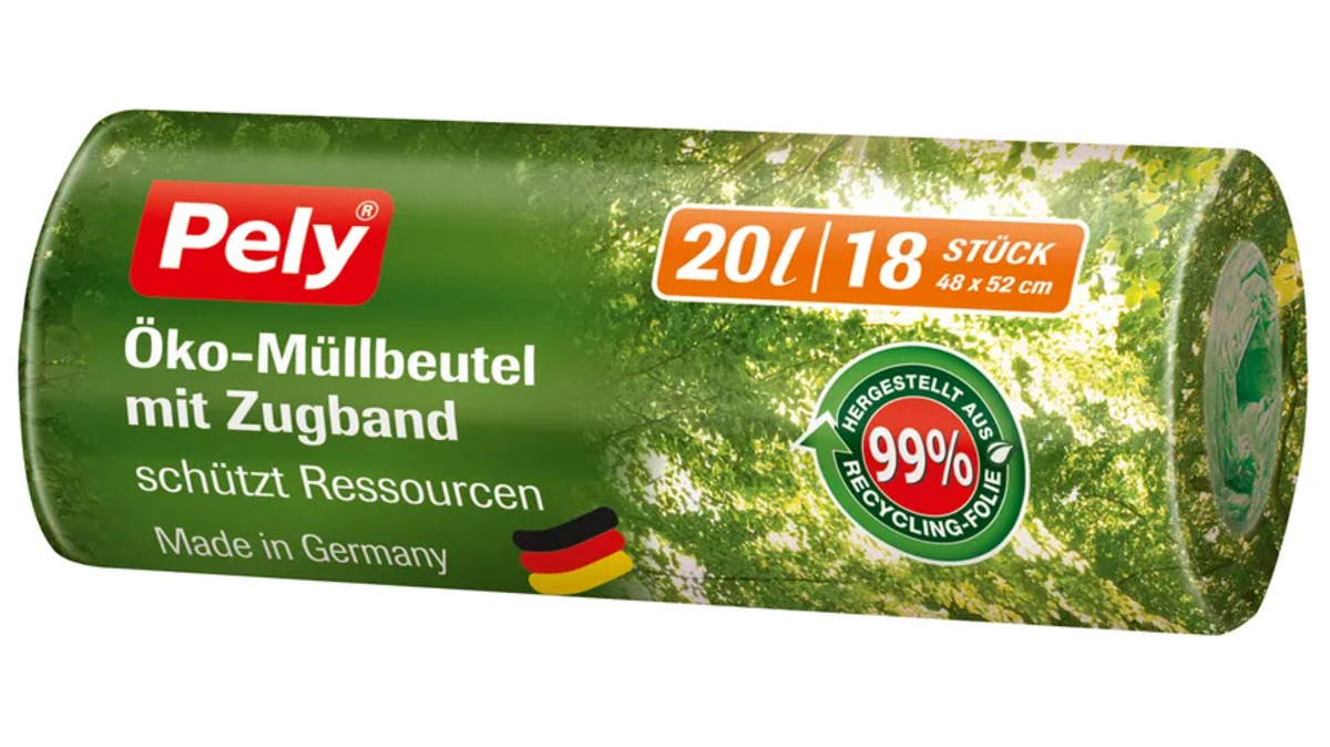 Bild 1 von Pely® Öko-Müllbeutel mit Zugband 20 Liter