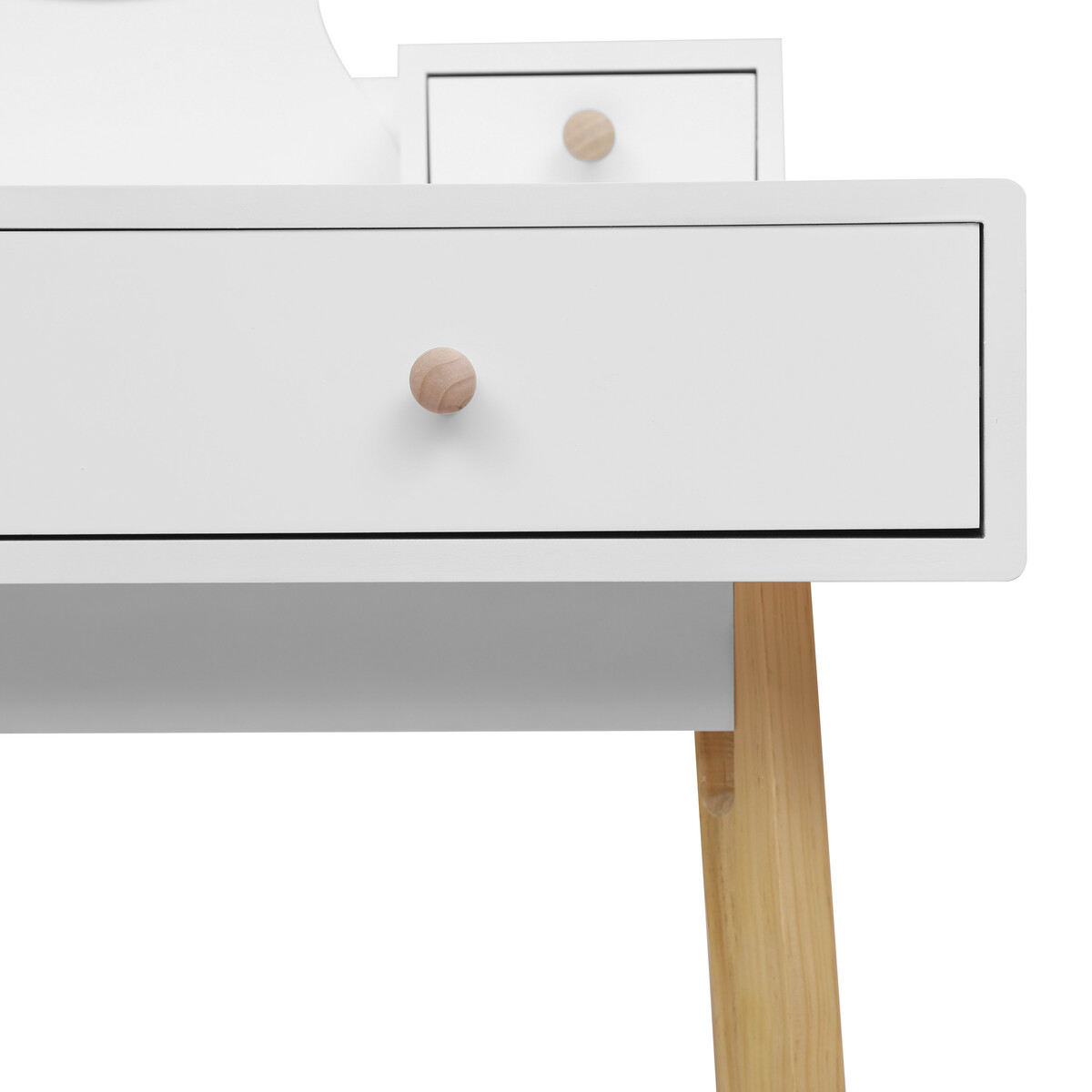 Bild 4 von Happy Home Schminktisch mit LED Spiegel, 4 Schubladen und Hocker HDT02-WEI weiß