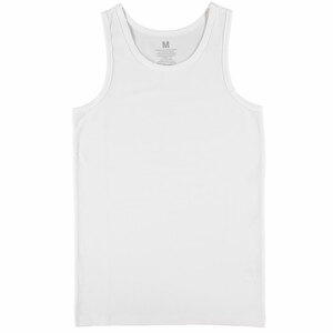 Herren-Unterhemd Stretch, Weiß, M