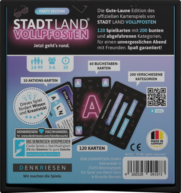 Bild 4 von Denkriesen STADT LAND VOLLPFOSTEN PARTY EDITION - Jetzt geht's rund
