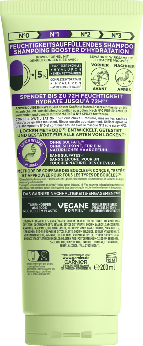 Bild 3 von Garnier Fructis Locken Methode Feuchtigkeitsauffüllendes Shampoo
