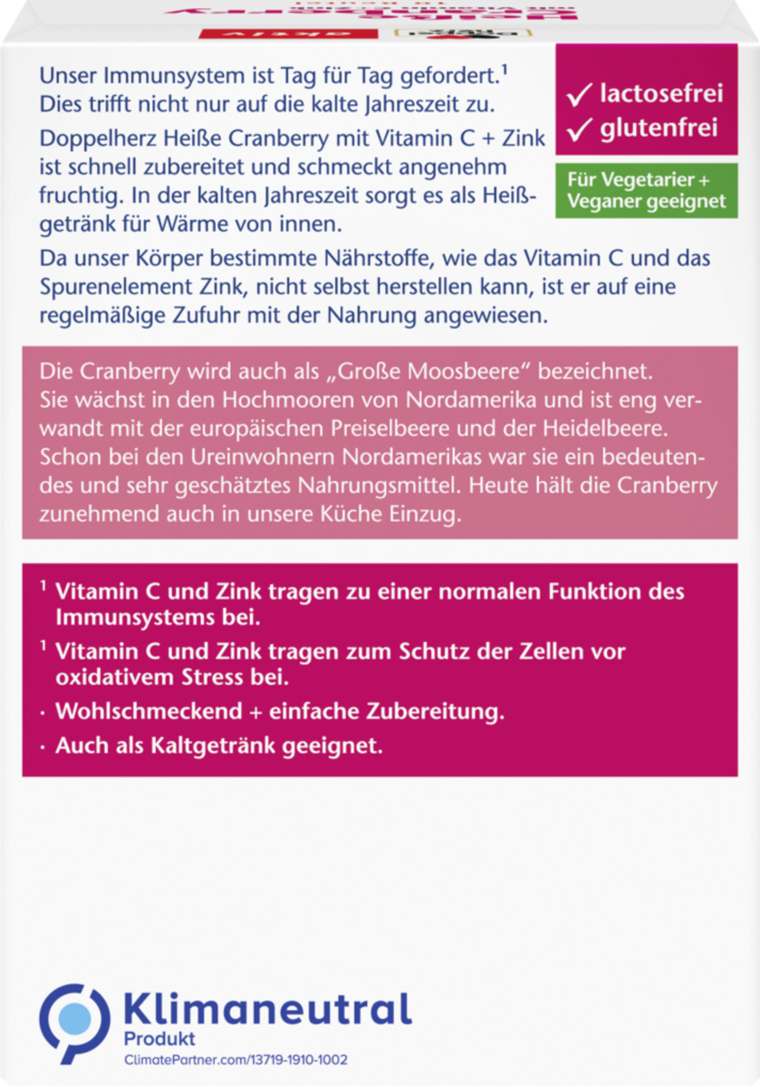 Bild 4 von Doppelherz Heiße Cranberry mit Vitamin C + Zink