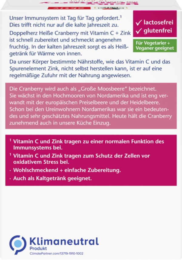 Bild 4 von Doppelherz Heiße Cranberry mit Vitamin C + Zink