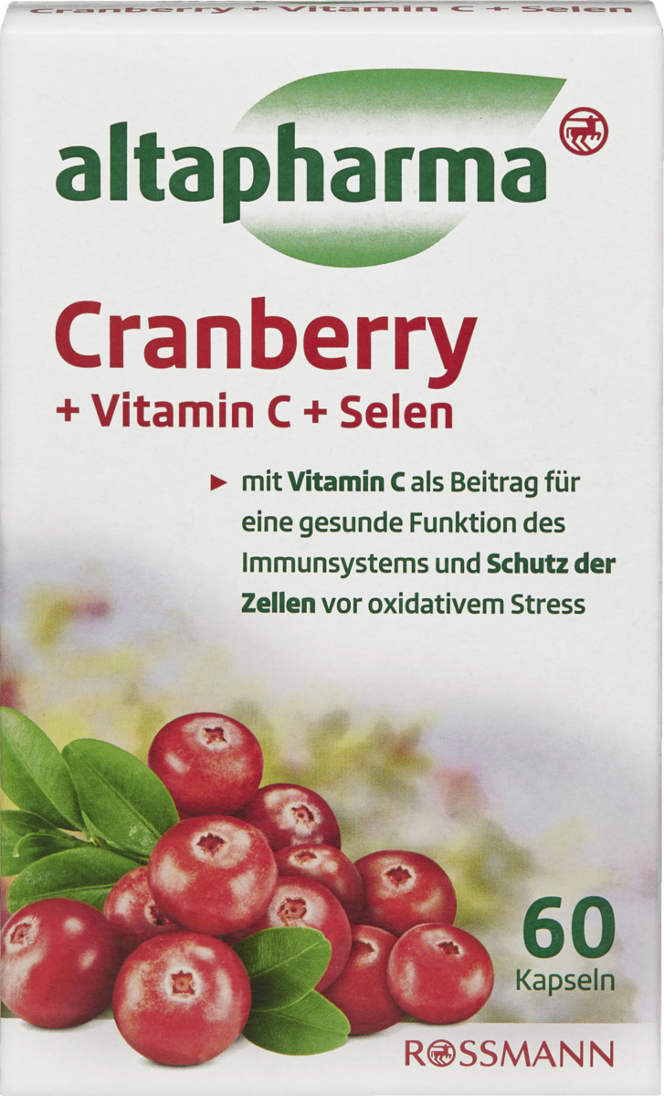 Bild 1 von altapharma Cranberry + Vitamin C + Selen 60 Kapseln 5.47 EUR/100 g