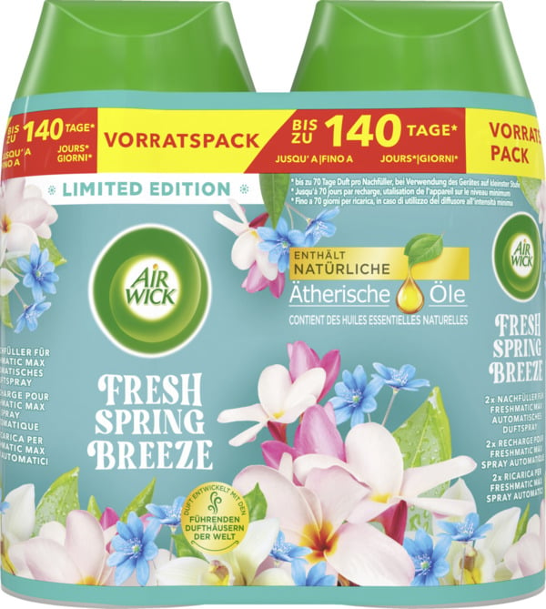 Bild 1 von Air Wick Freshmatic Max Nachfüller Duopack Fresh Spring Breeze