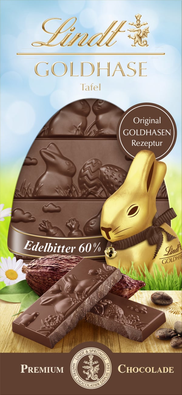 Bild 1 von Lindt Goldhase Tafel Edelbitter