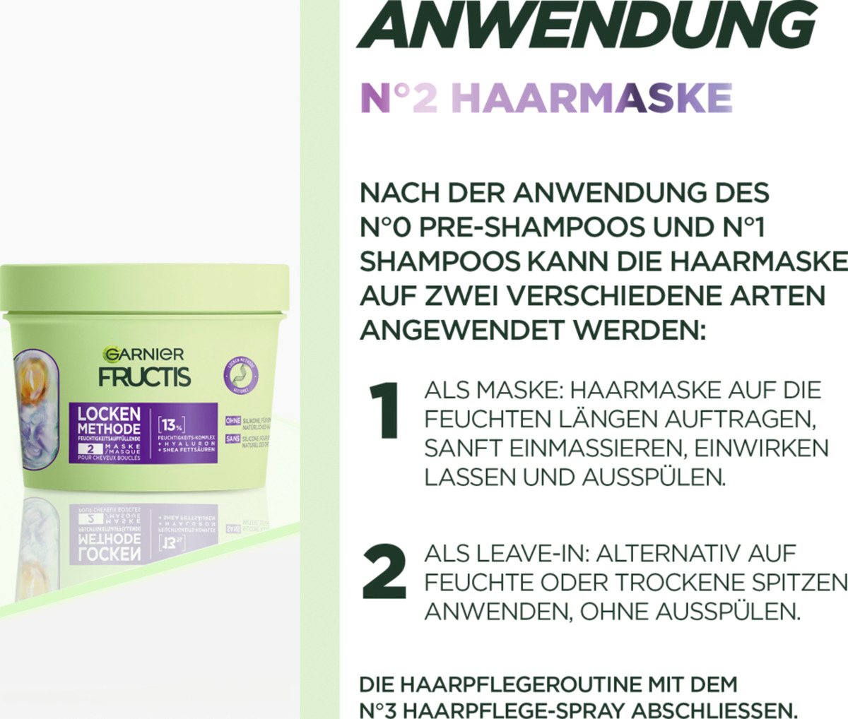 Bild 3 von Garnier Fructis Locken Methode Feuchtigkeitsauffüllende Haarmaske