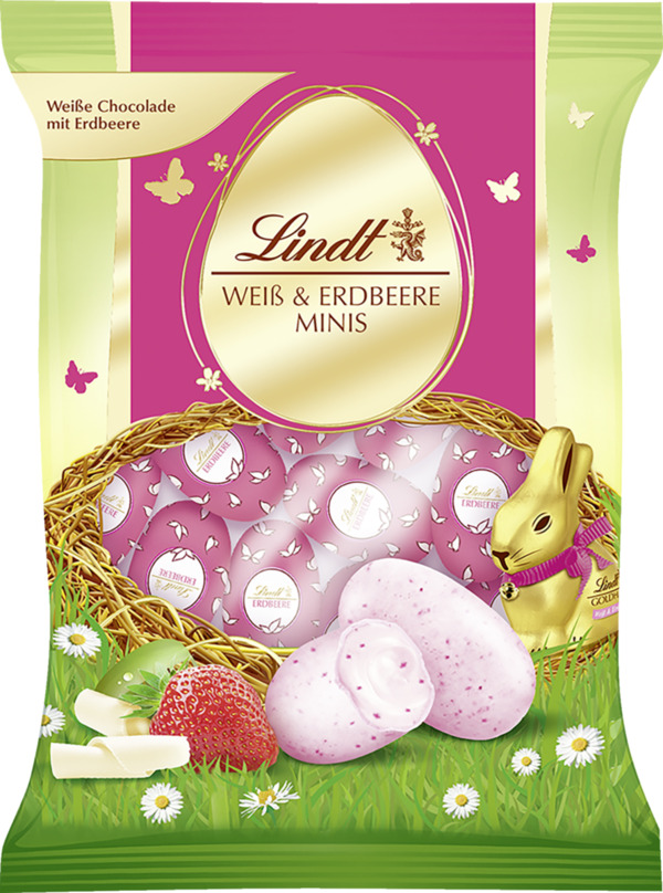 Bild 1 von Lindt Mini Eier Erdbeere