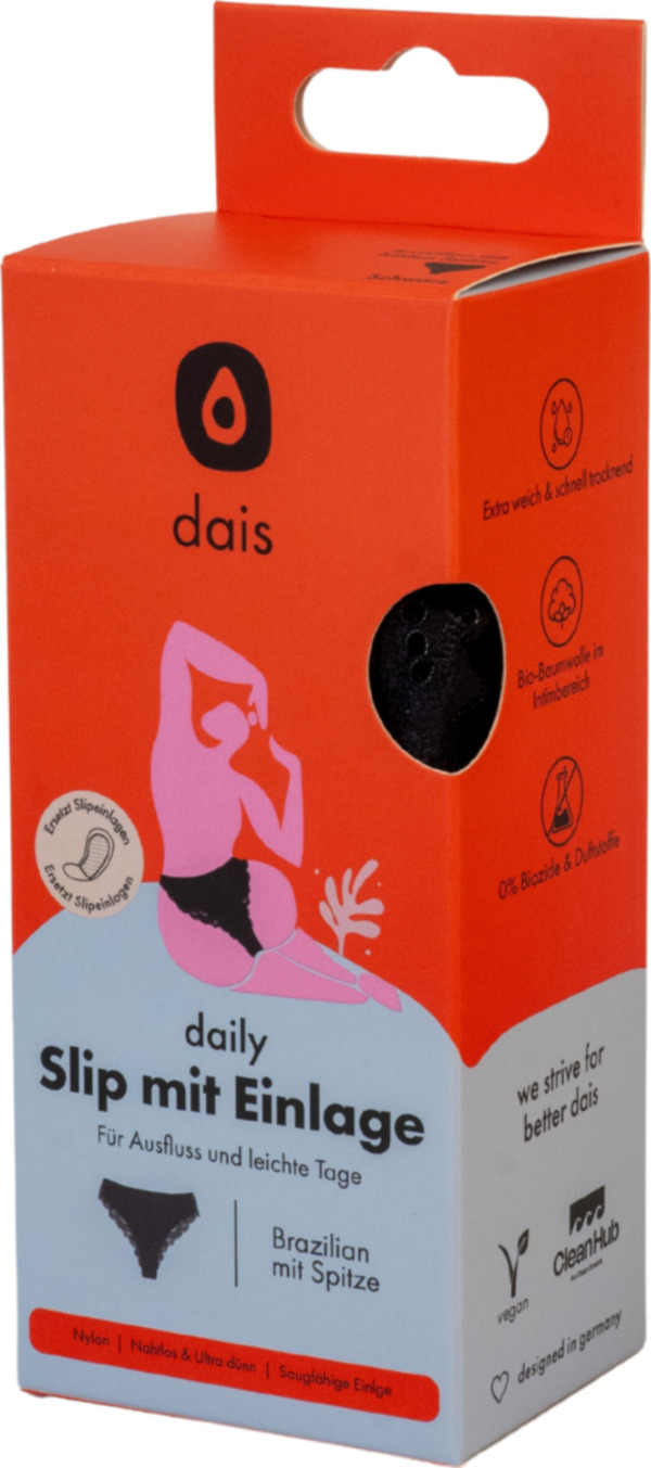 Bild 2 von dais Periodenunterwäsche Brazilian mit Spitze Gr. XL schwarz