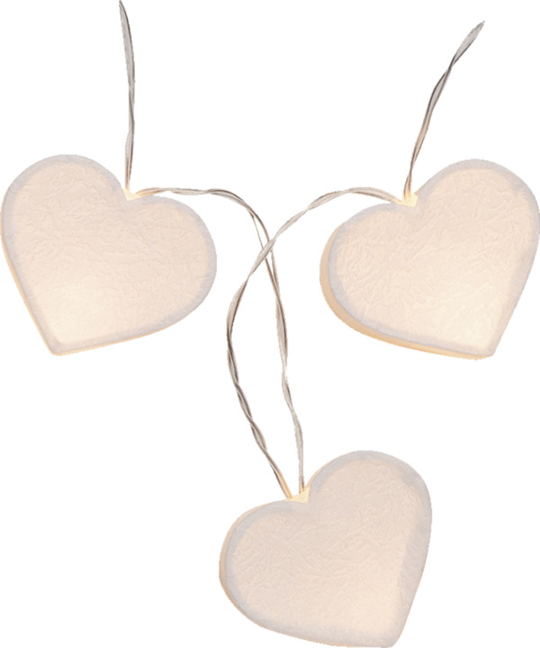 Bild 4 von IDEENWELT LED-Lichterkette Papierherzen weiß