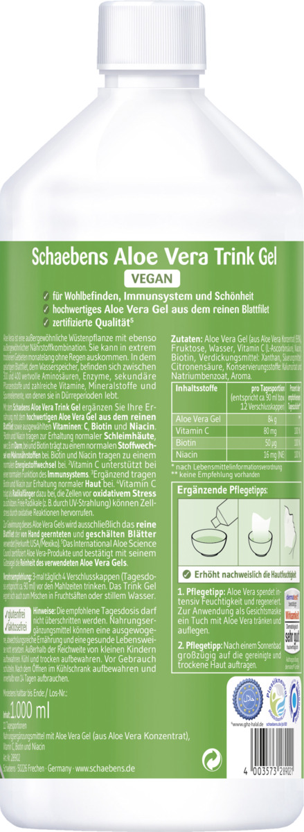 Bild 2 von Schaebens Aloe Vera Trink Gel