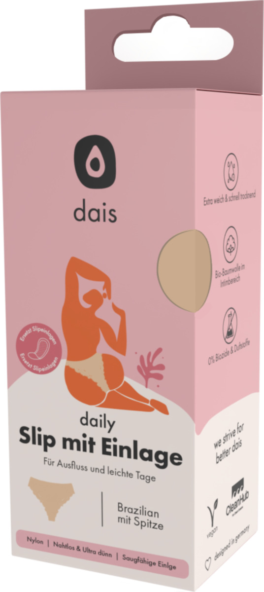 Bild 2 von dais Periodenunterwäsche Brazilian mit Spitze Gr. S nude