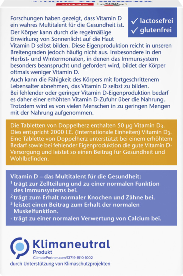 Bild 4 von Doppelherz Vitamin D3 Mini-Tabletten