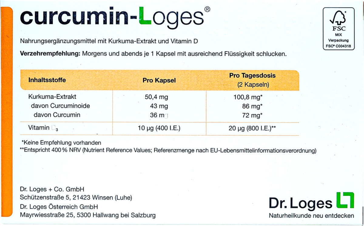 Bild 4 von Dr. Loges curcumin-Loges Kapseln