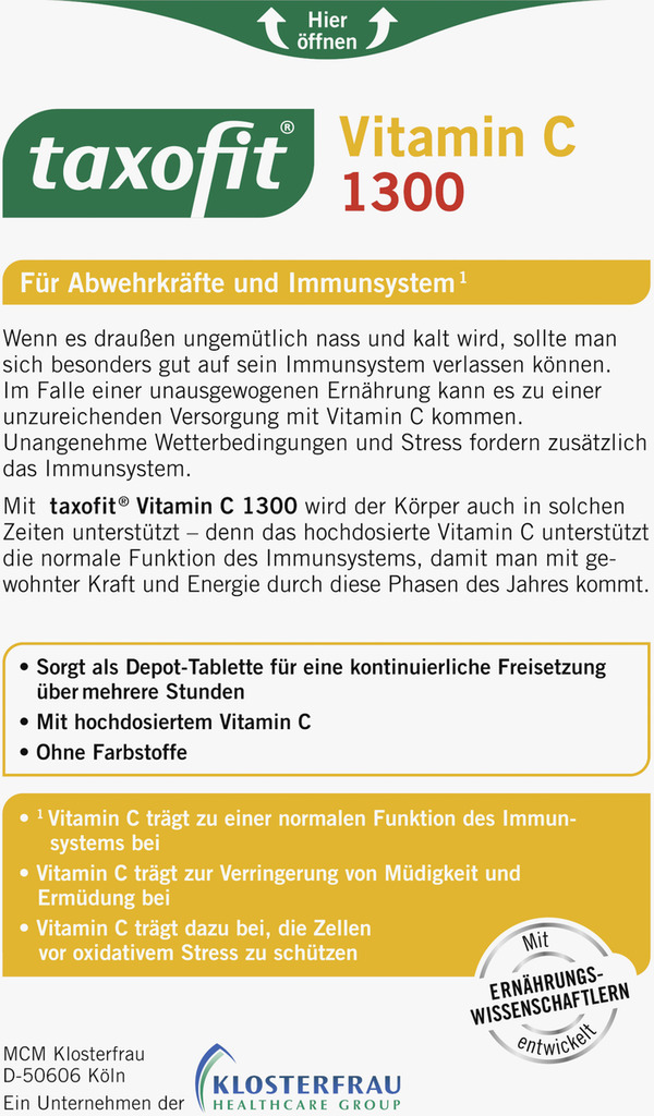 Bild 4 von taxofit Vitamin C 1300 Tabletten