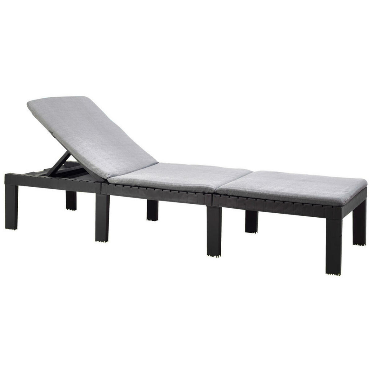 Bild 1 von ProGarden Gartenliege Haiti anthrazit Kunststoff