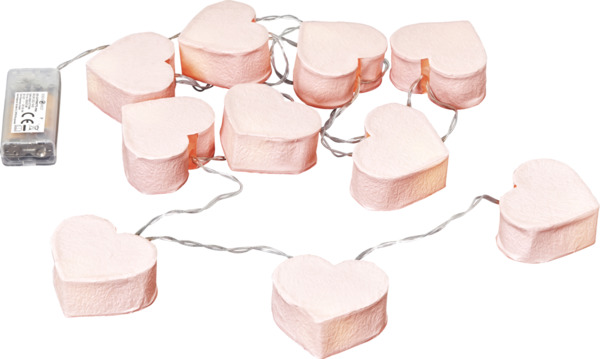 Bild 3 von IDEENWELT LED-Lichterkette Papierherzen rose