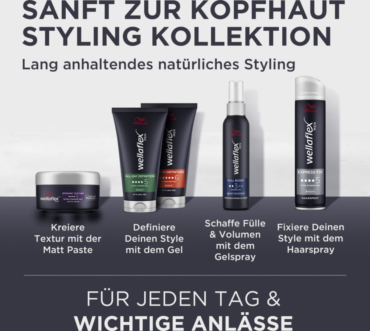 Bild 3 von Wella Wellaflex Men Full Boost haarverdichtendes Gel Spray