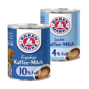 BÄRENMARKE KAFFEE-MILCH 4/10% Fett,  je 340-g-Dose,  Niedrigster Gesamtpreis der letzten 30 Tage: 0,99 €