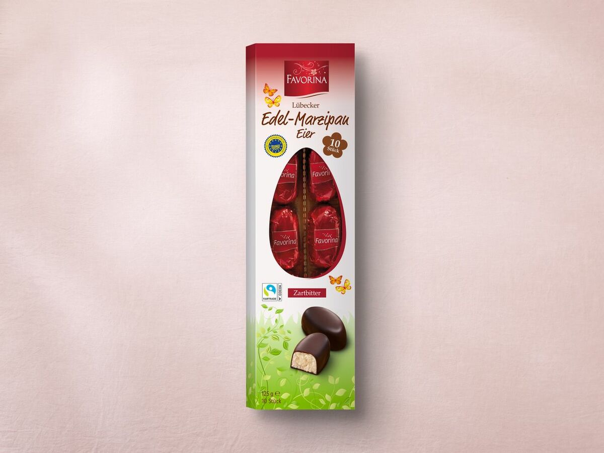 Bild 1 von Favorina Lübecker Edelmarzipan Eier, 
         125 g