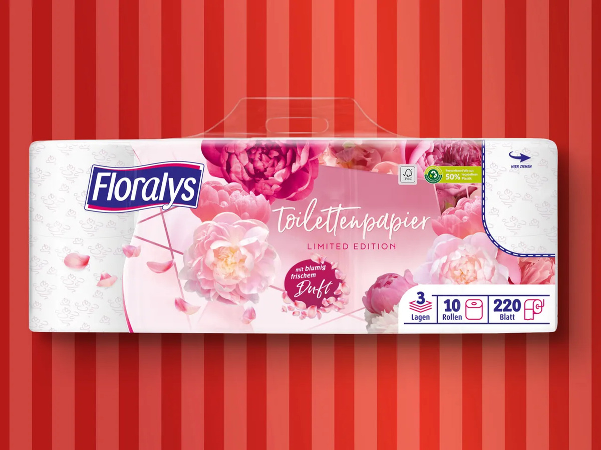 Bild 1 von Floralys Toilettenpapier, 
         10x 220 Blatt