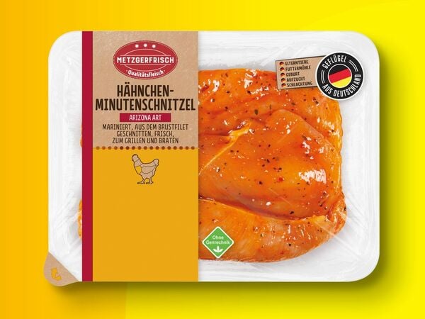 Bild 1 von Metzgerfrisch Hähnchen-Minutenschnitzel, 
         400 g